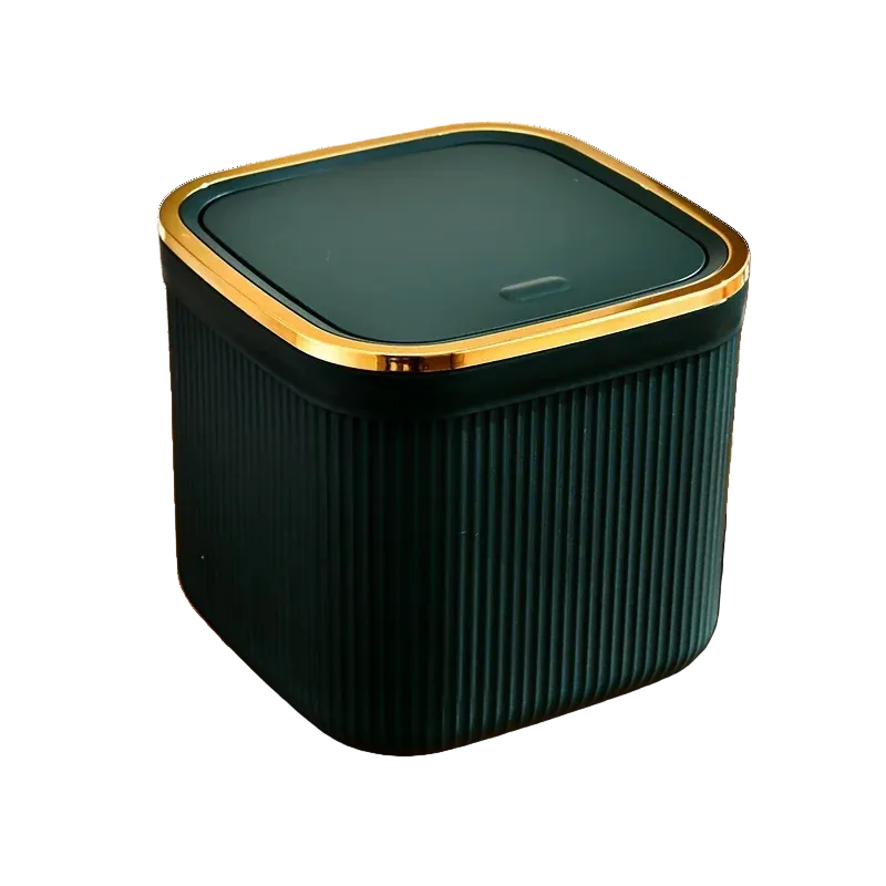 Mini poubelle design carrée à pression