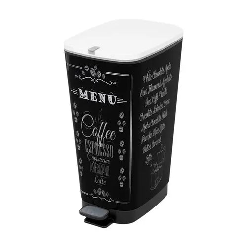 CURVER Poubelle à pédale CHIC BIN 45L décor coffee