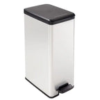 Curver Poubelle à pédale fine 40 L Noir / Argent