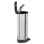 Curver Poubelle à pédale D-SHAPED - 40 L Noir / Blanc
