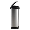 Curver DECO D-SHAPED Poubelle - 40 L Noir / Blanc