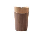 Poubelle en bois naturel