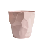 Poubelle ronde design irrégulier en plastique
