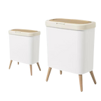 Poubelle rectangulaire avec couvercle à pression design