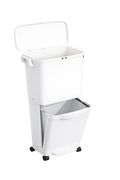 Poubelle de cuisine haute 45L à couvercle coulissant, modèle Simple