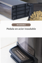 Poubelle design à pédale en inox 6L