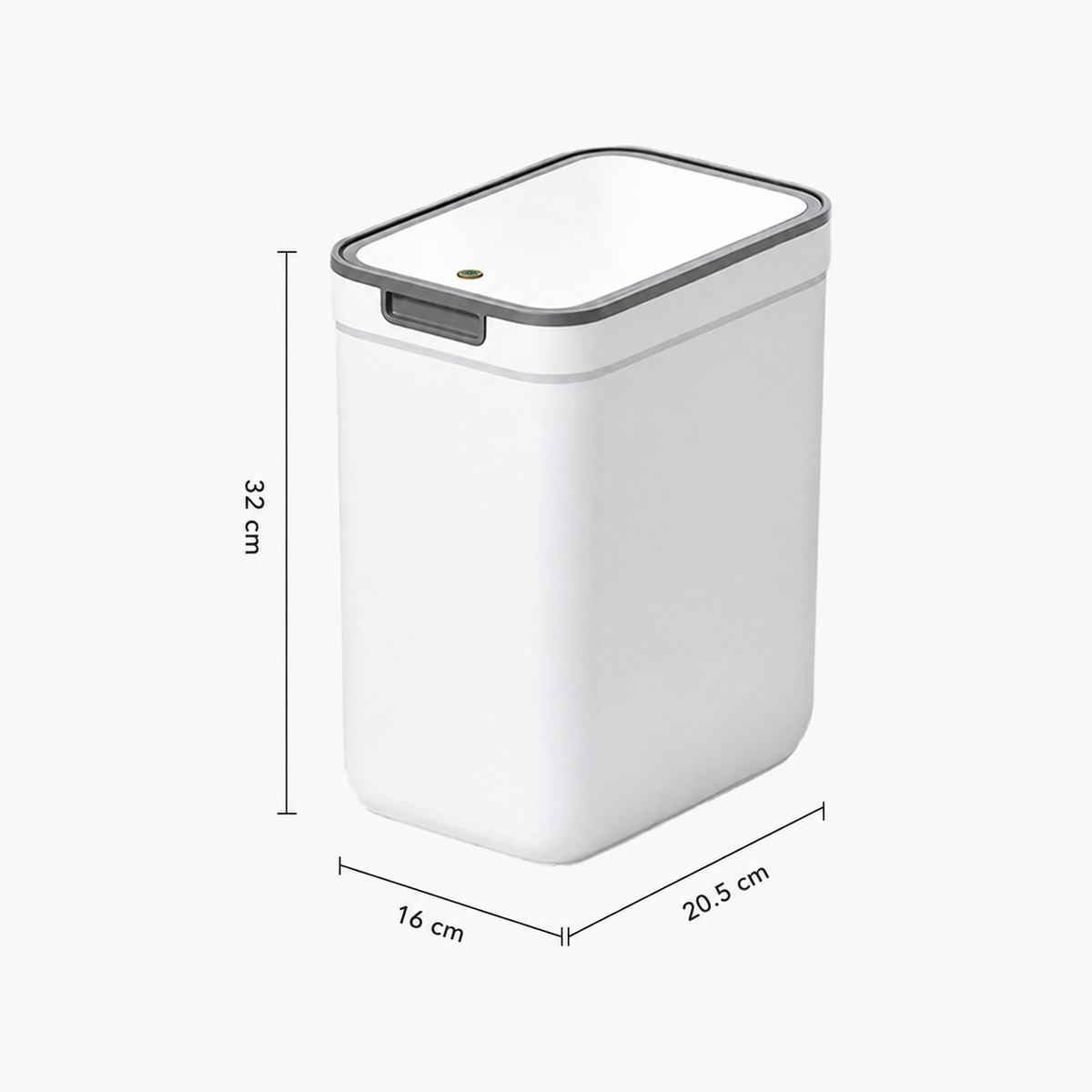 Poubelle murale 10L à bouton-poussoir design rectangulaire anti-odeurs