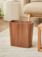 Poubelle rectangulaire en bois au design japonais