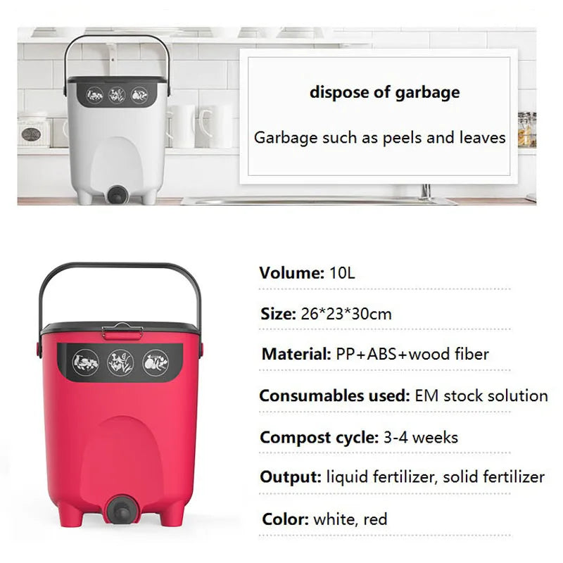 Composteur de Cuisine Bokashi 10L
