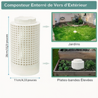 Composteur écologique enterré à vers discret et sans odeur