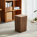 Poubelle en bois noyer design pressé
