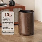 Poubelle design ronde élégante et sans couvercle