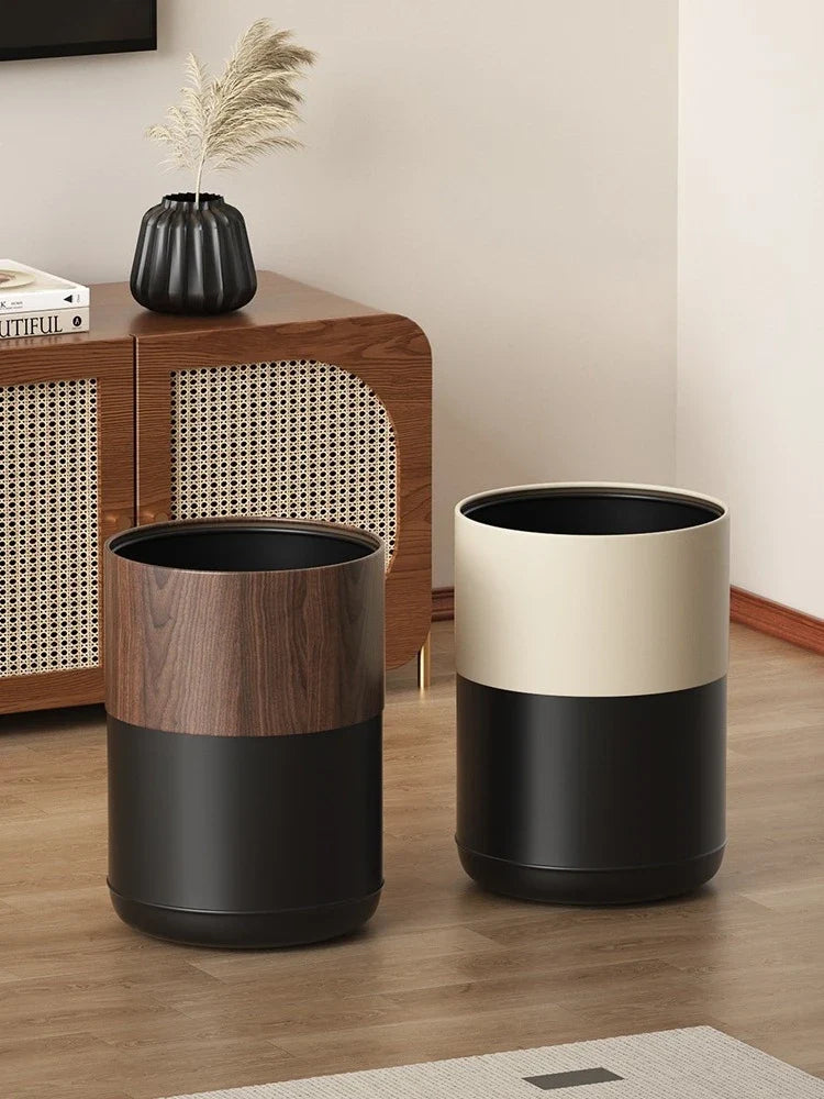 Poubelle design ronde élégante et sans couvercle