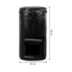 Sac à compost de jardin noir grande capacité 129L