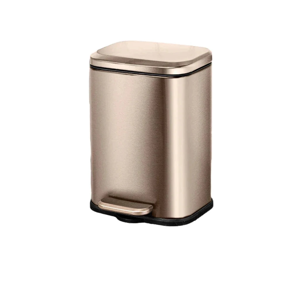 Poubelle rectangulaire en acier inoxydable 13L