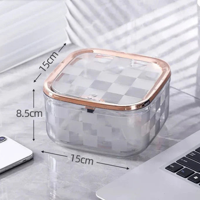 Mini Poubelle Transparente De Bureau