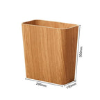 Poubelle rectangulaire en bois au design japonais