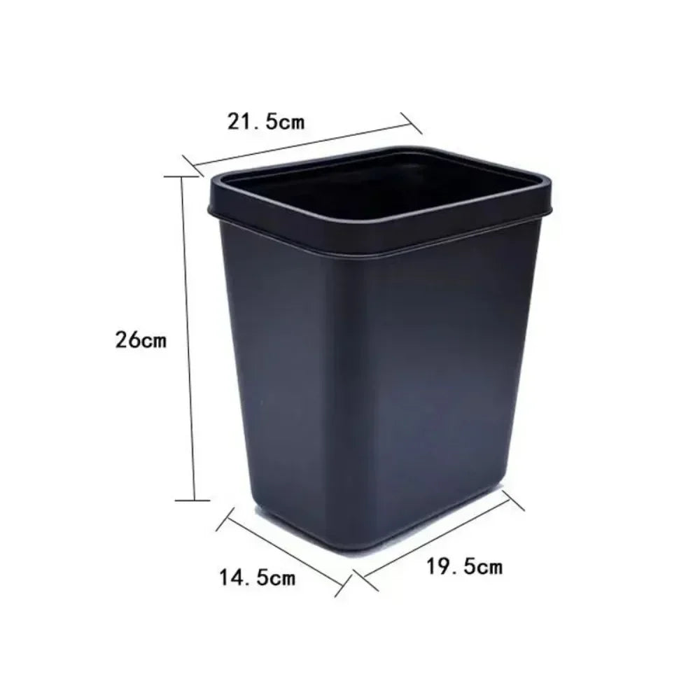 Poubelle originale noire au design ludique 8L