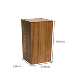 Poubelle en bois noyer design pressé