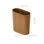 Poubelle en Bois Ovale Moderne