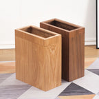 Poubelle en Bois Rectangulaire Moderne