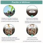 Composteur écologique enterré à vers discret et sans odeur