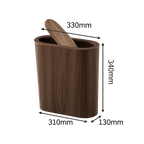 Poubelle en Bois Ovale Moderne