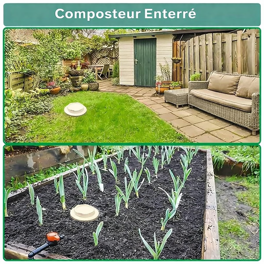 Composteur écologique enterré à vers discret et sans odeur