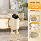 Poubelle design astronaute sur pied