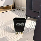 Poubelle originale noire au design ludique 8L