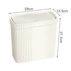 Poubelle avec couvercle presse, design rectangulaire anti-odeur
