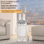 Poubelle design astronaute sur pied
