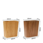 Poubelle rectangulaire en bois au design japonais