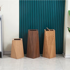 Poubelle Créative Diamant en Bois Moderne