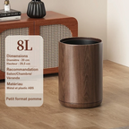 Poubelle design ronde élégante et sans couvercle