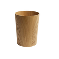 Poubelle en bois noyer design pressé
