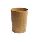 Poubelle en bois noyer design pressé