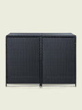 Abri Poubelle Rattan Duo