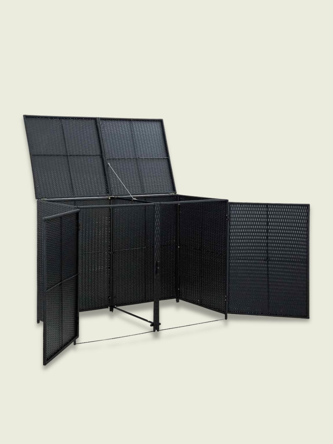 Abri Poubelle Rattan Duo
