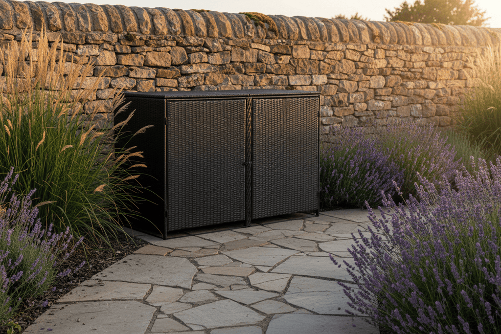 Abri Poubelle Rattan Duo