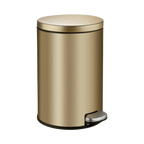 Poubelle à pédale cylindrique en acier inoxydable 6L