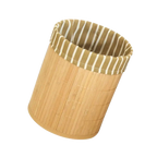 Poubelle pliable en bambou design naturel et compact