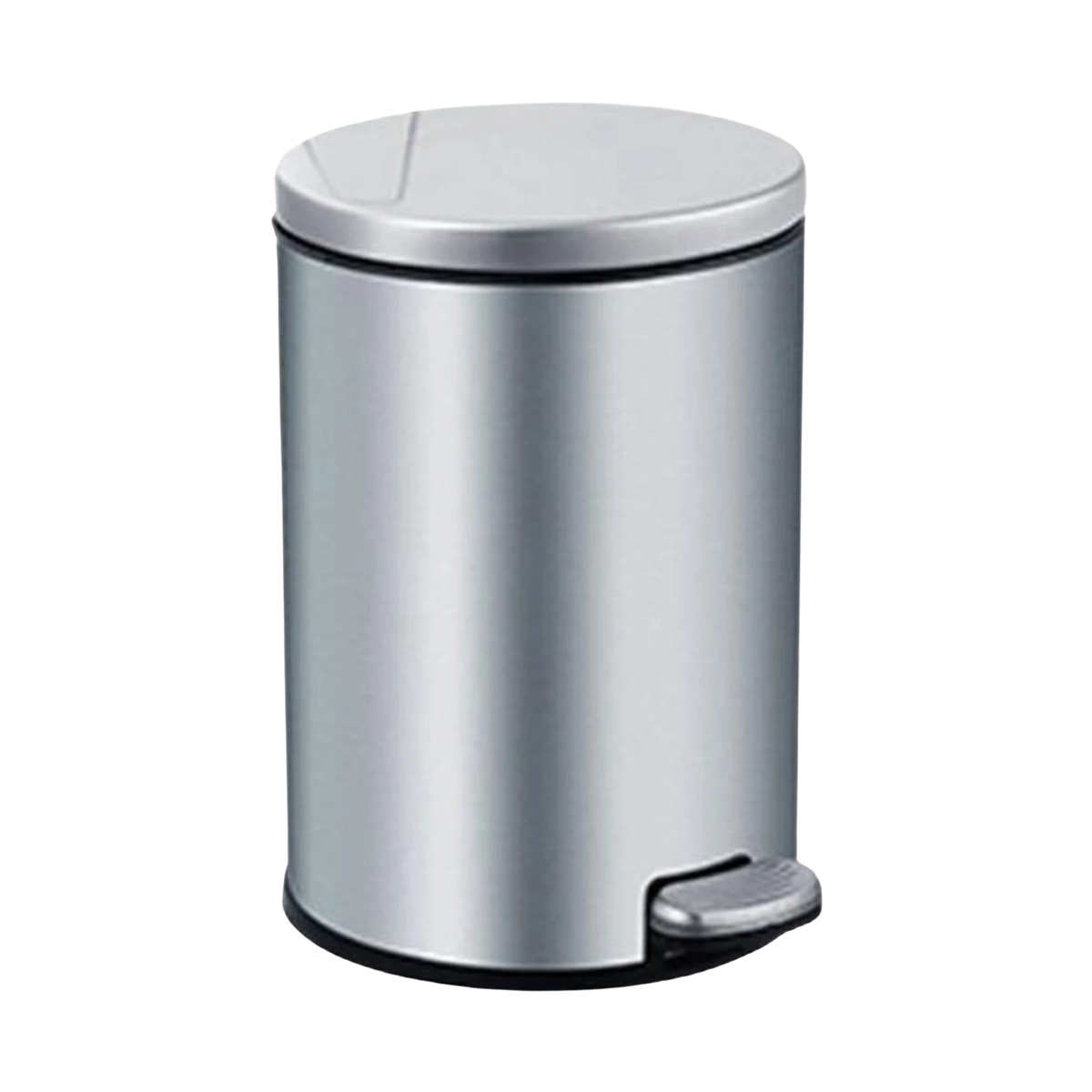 Poubelle à pédale cylindrique en acier inoxydable 6L