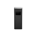 Poubelle carrée design haut en inox avec cendrier intégré