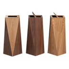 Poubelle Créative Diamant en Bois Moderne