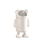 Poubelle design astronaute sur pied