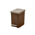 Poubelle design effet bois avec deux modes d’ouverture