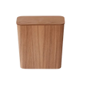 Poubelle en bois design rectangulaire finition frêne