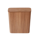 Poubelle en bois design rectangulaire finition frêne