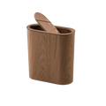 Poubelle en Bois Ovale Moderne